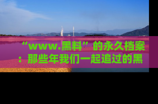 “www.黑料”的永久档案：那些年我们一起追过的黑料真相