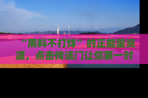 “黑料不打烊”的正能量资源,点击传送门让你第一时间获取最新入口资讯!