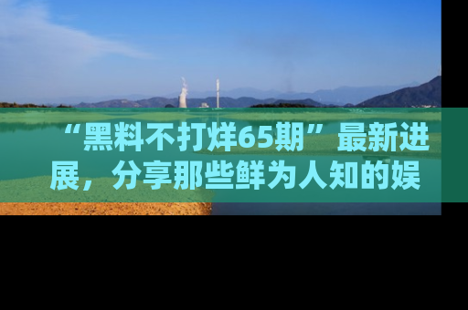 “黑料不打烊65期”最新进展,分享那些鲜为人知的娱乐八卦