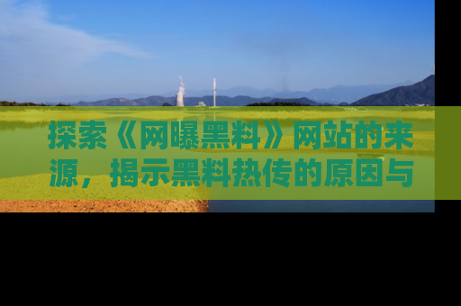 探索《网曝黑料》网站的来源，揭示黑料热传的原因与影响