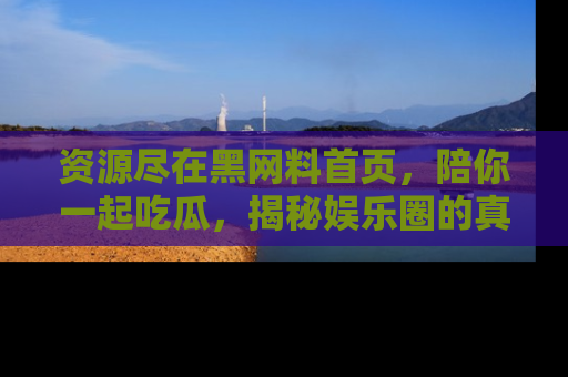 资源尽在黑网料首页，陪你一起吃瓜，揭秘娱乐圈的真实内幕