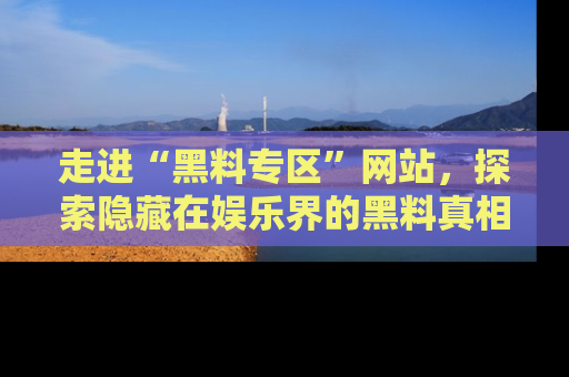 走进“黑料专区”网站，探索隐藏在娱乐界的黑料真相